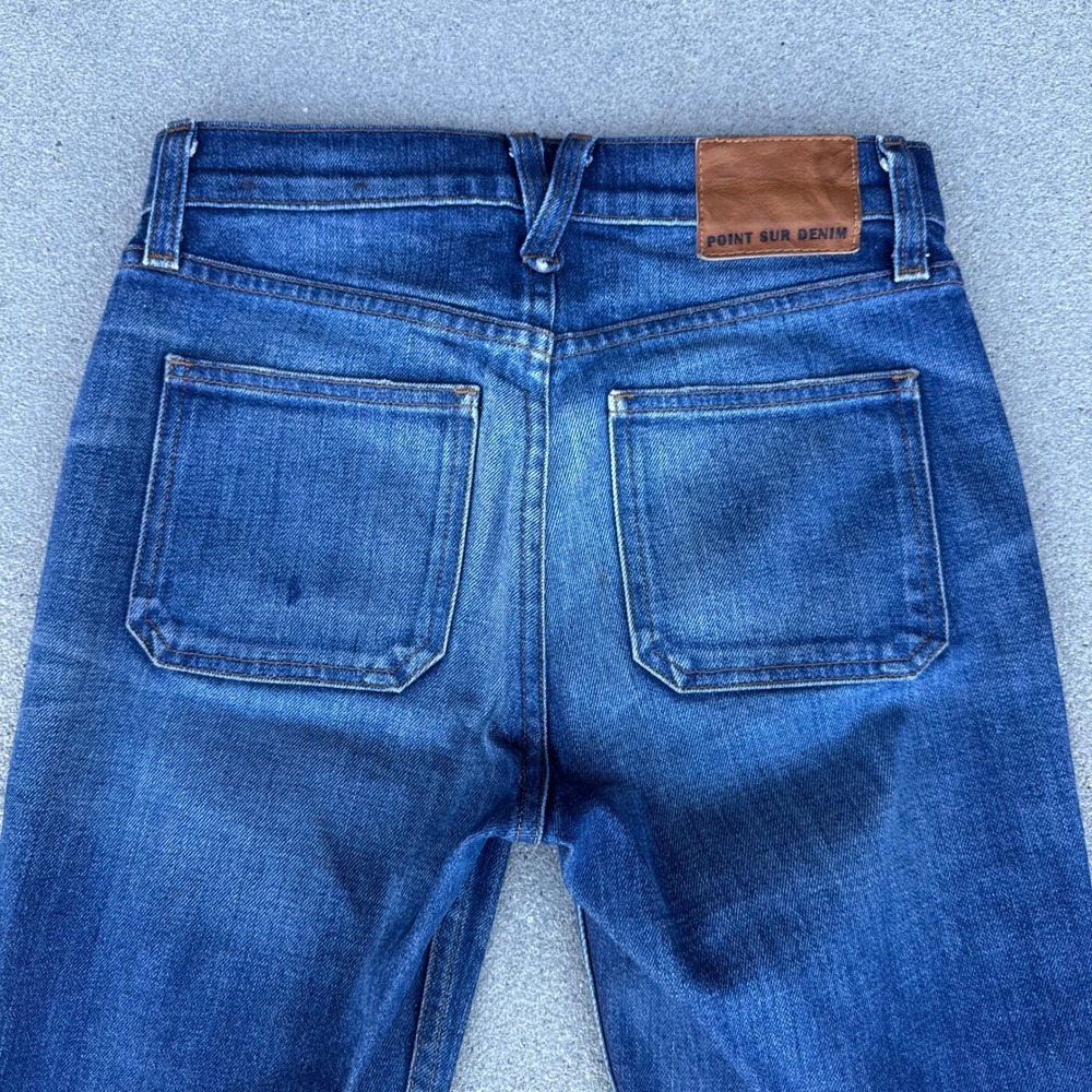 Point Sur Denim California Women High Rise Button Fly Patch Pocket Jeans 25 - Picture 12 of 12